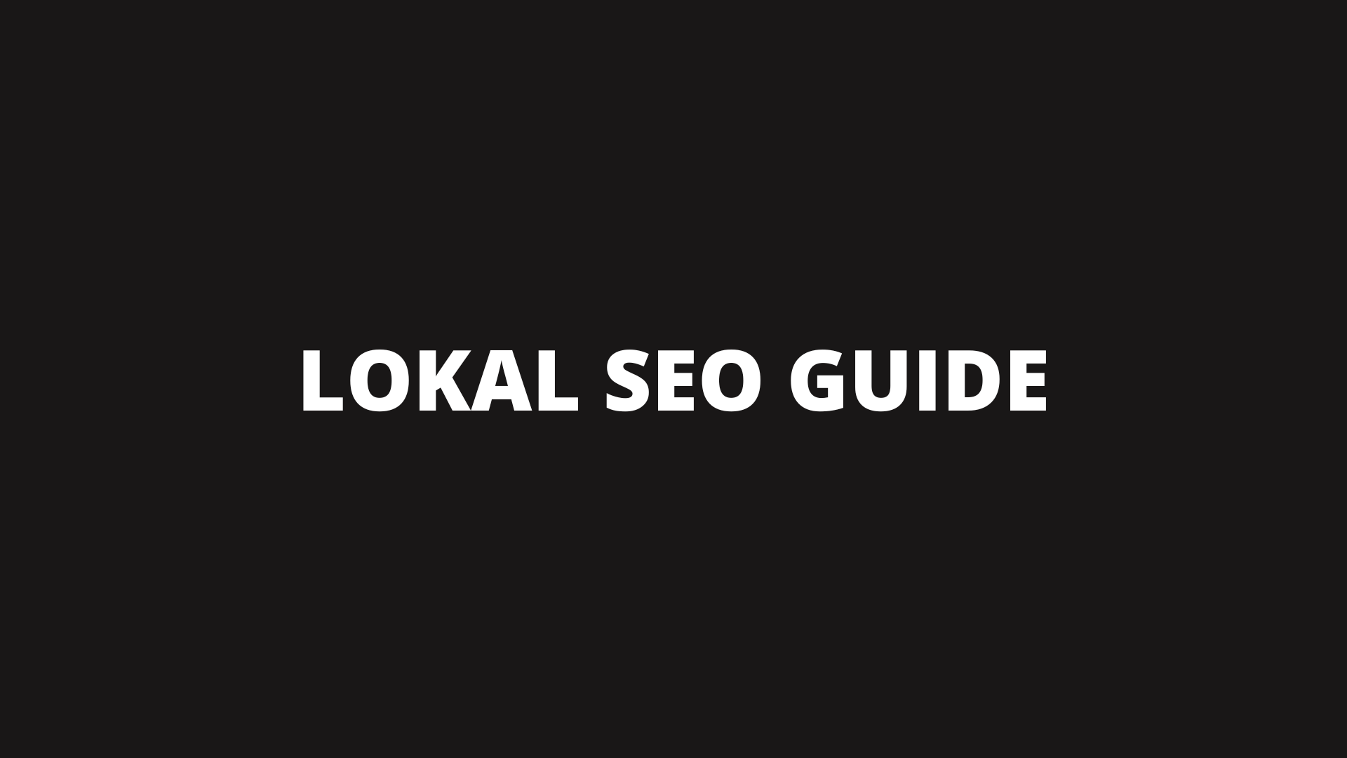 Lokal SEO guide