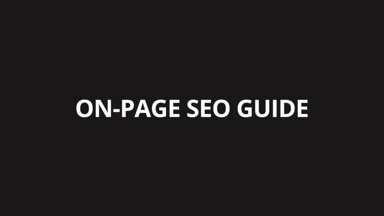 On-page SEO guide