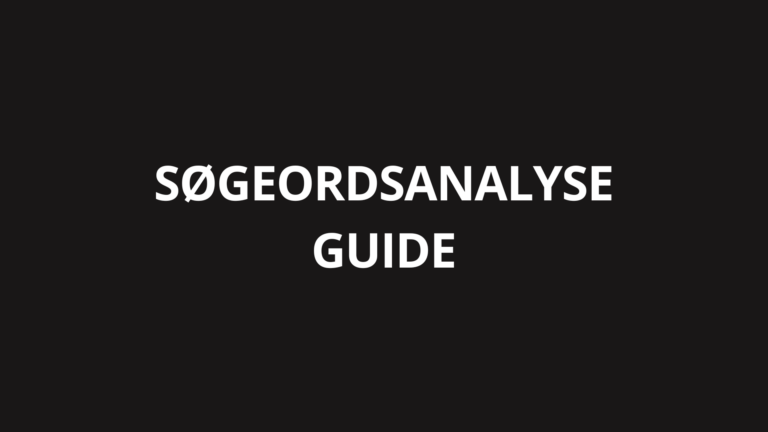 Søgeordsanalyse guide