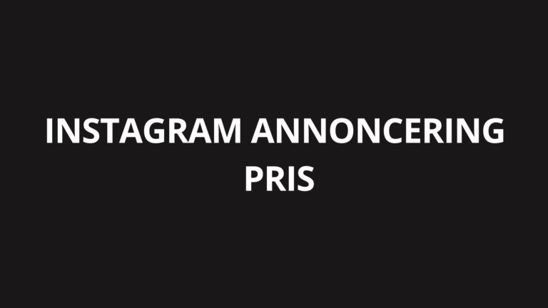 Instagram annoncering pris