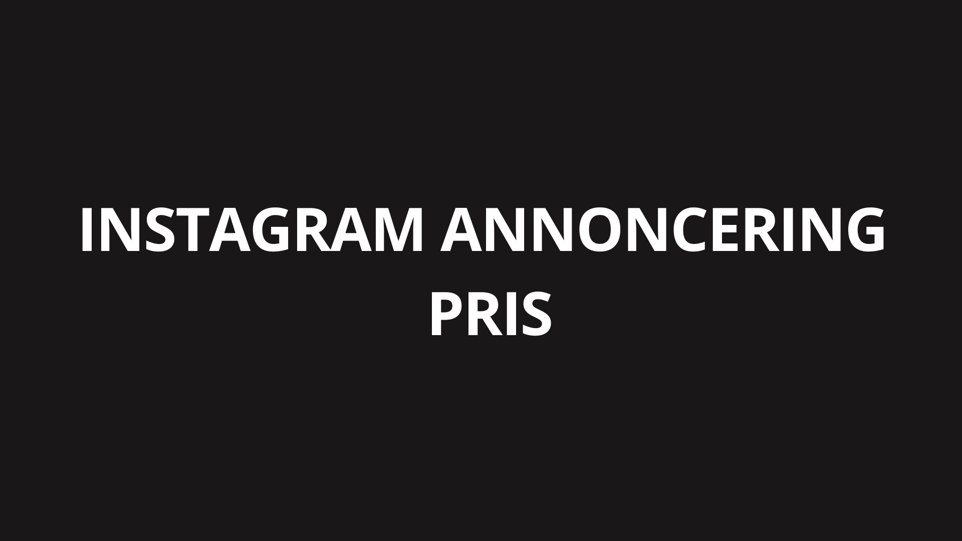 Instagram annoncering pris