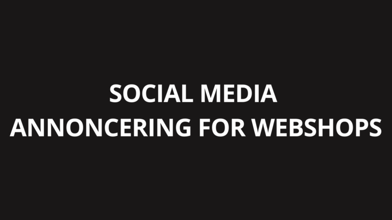 Social media annoncering for webshops
